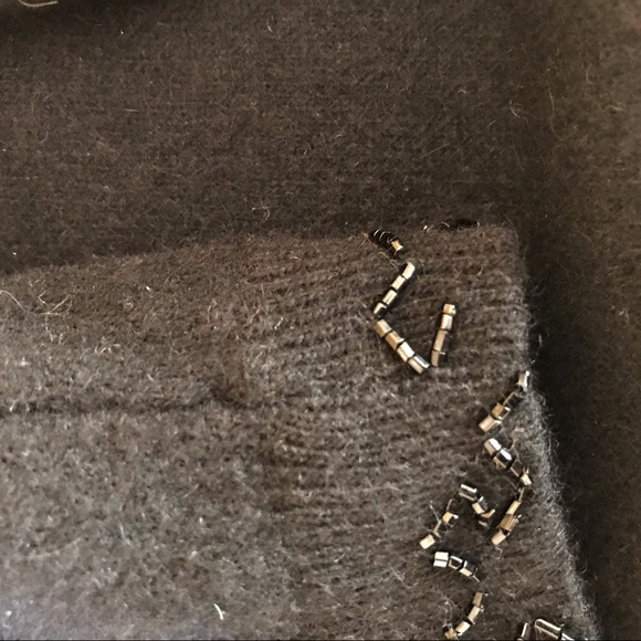 Rare vintage M black beaded cardigan. EUC - Picture 11 of 11